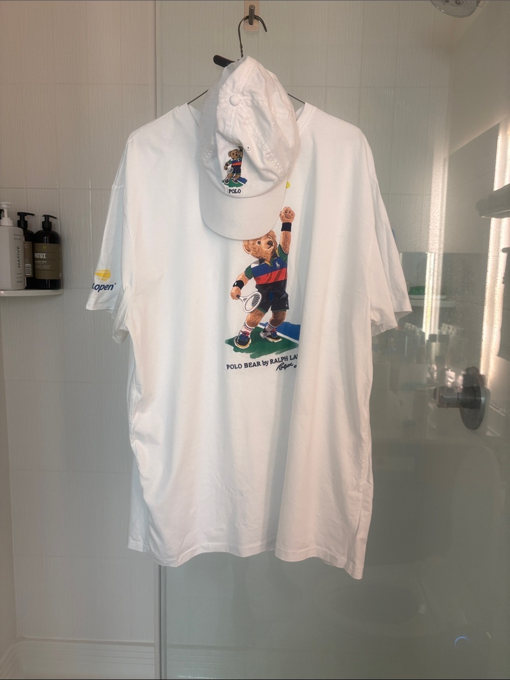 Polo by Ralph Lauren White Polo Bear Tennis Graphic Tee